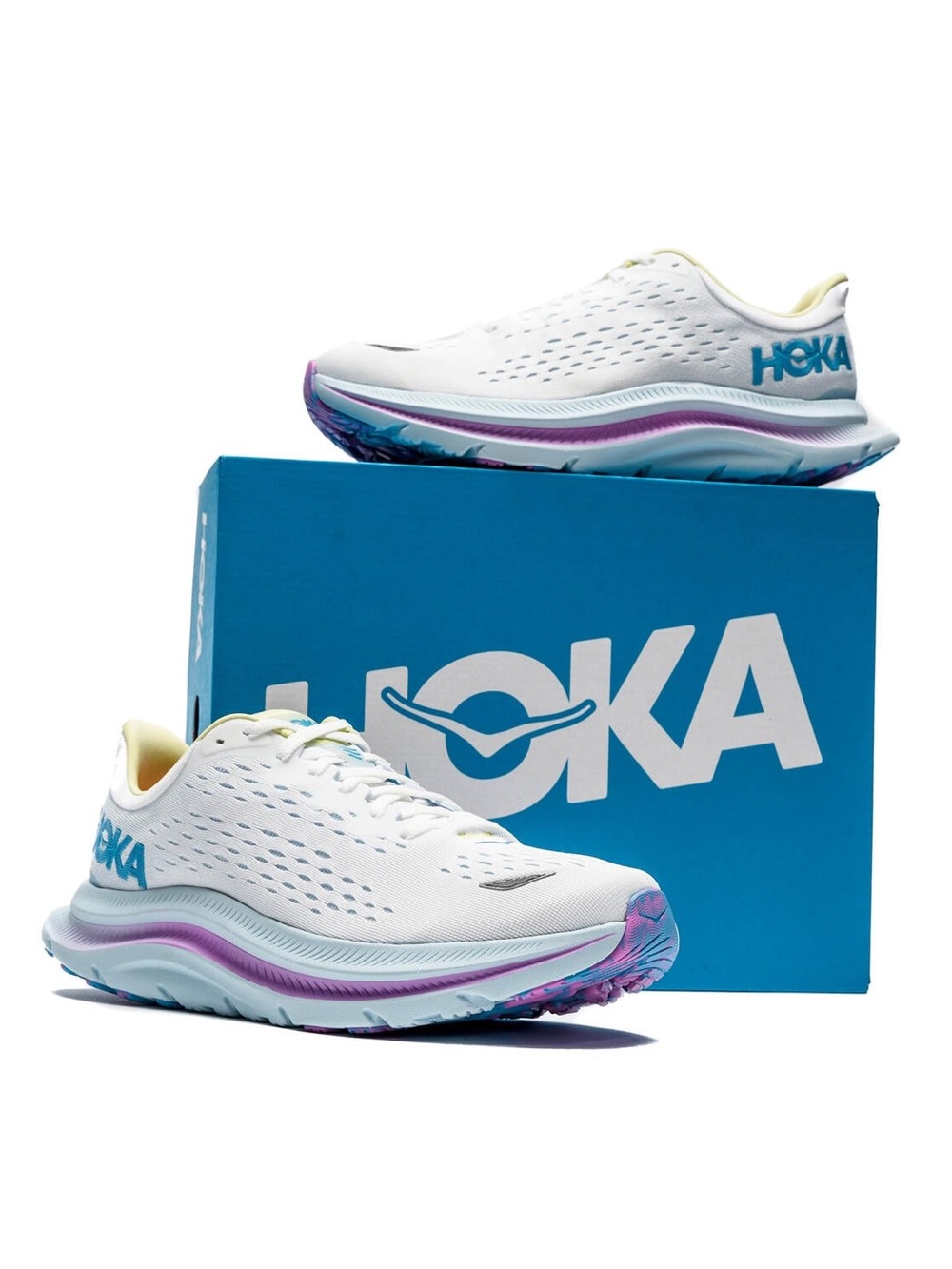 Hoka One One® Kawana White/Ice   blue Running Shoes  women’s Size_6.5B